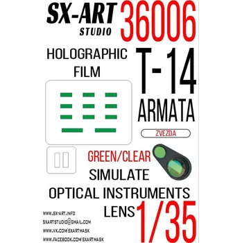 Plastikový model 1/35 Holograp. film T-14 ARMATA (ZVE) GREEN/CLEAR