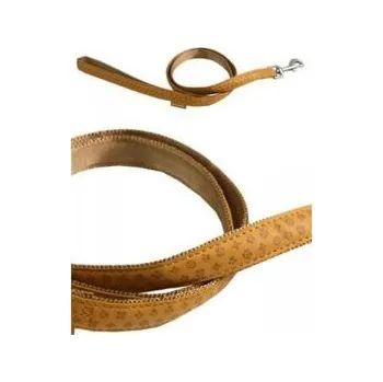 Vodítko pro psa Papillon extra velké vodítko 1,2 m kožené - hnědé