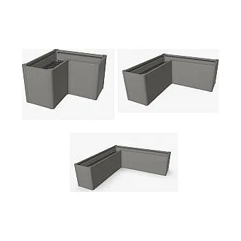 Truhlík Biohort Truhlík Belvedere MIDI L 61 cm (šedá křemen metalíza) 102 x 102 cm (7 krabic)