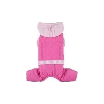 Obleček pro psa Is Pet Winter Mushroom overal růžová varianta M