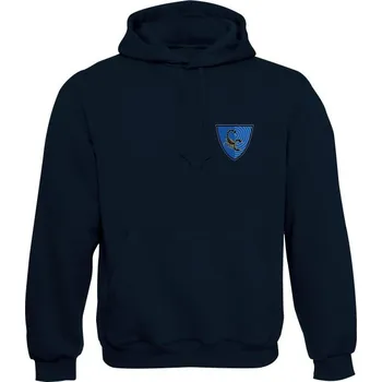 Pánská mikina Mikina s kapucí 532. prapor elektronického boje - SIMPLE - námořní modrá