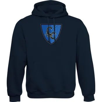 Pánská mikina Mikina s kapucí 532. prapor elektronického boje - námořní modrá