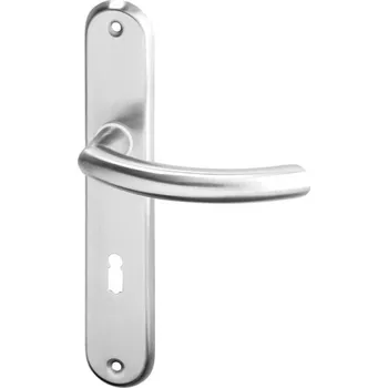 Dveřní kování AC-T SERVIS Dveřní klika GINA nerez - oválné štítové kování 90 mm Provedení štítu: Koule/klika - pravá