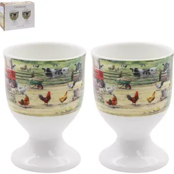 Leonardo, Anglie Leonardo - Porcelánové kalíšky na vajíčka, dekor Farma se zvířaty v dárkové krabičce - 2 ks