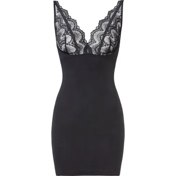 Dámské šaty esmara® Dámské bezešvé tvarující šaty (S(36/38), černá úzká ramínka )