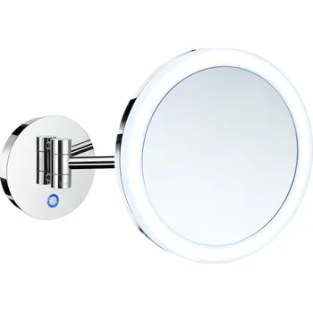 Kosmetické zrcátko Outline - kosmetické zrcátko s LED osvětlením, zvětšující (5x), nástěnné, chrom FK485EP
