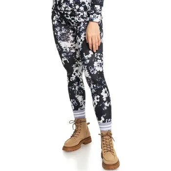 Dámské termo spodky spodky Roxy Daybreak Bottom - KVJ1/True Black Black Flowers XL