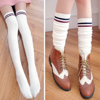 Dámské erotické prádlo Amparo Miranda® Dámské nadkolenky 9127W bílé 2 proužky