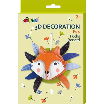 Samolepící dekorace 3D dekorace na zeď Liška