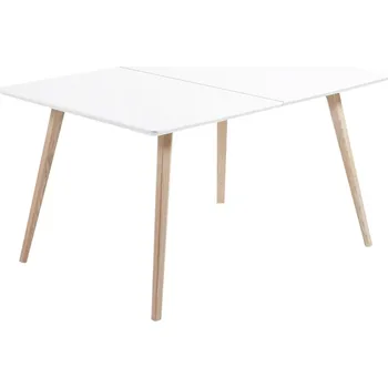 Jídelní stůl Bílý dřevěný stůl Kave Home Eunice 140/220 x 90 cm