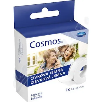 Krytí na ránu COSMOS cívková jemná náplast 2.5cmx5m 1ks