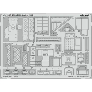 Plastikový model Eduard 1/48 Mi-35M interior (ZVEZDA)