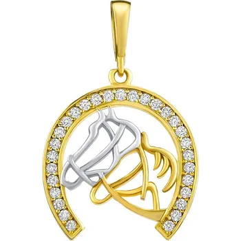 Přívěsek Stříbrný/pozlacený přívěsek koně Bugi PRGPK0534P