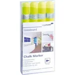 Legamaster Popisovač na skleněné tabule, žlutý, sada 4 kusů LEG-7118105