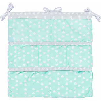 školní kapsář Milkie Kiwi český kapsář na dětskou postýlku Love Silver-Mint