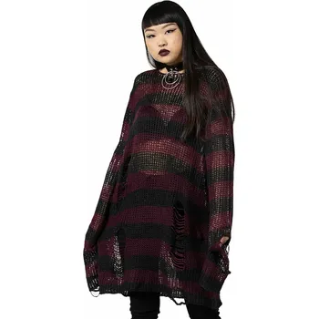 Dámský svetr svetr unisex - Black/Currant - KILLSTAR - KSRA005939 - XXL