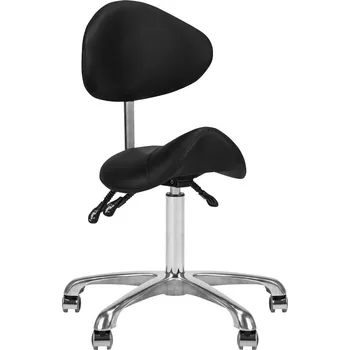 Kadeřnické křeslo Gabbiano kadeřnický taburet 1004 Giovanni černý