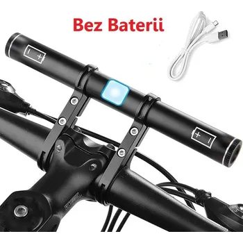 Cyklosvítilna Bike tuning centrum Držák na řídítka AL 20 cm extender s Powerbankou bez baterii černá