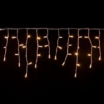 Vánoční dekorace LED krápník 3x0,5m 114 MAXI LED propojitelné PROFI 2-pin venkovní, teplá bílá (LED rampouchy)