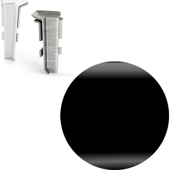 Podlahová lišta AP31/1 vnitřní růžek k soklové liště NG80, PVC černá, 80 mm, 1 ks