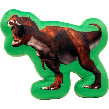 Dekorativní polštářek TOYCOMPANY Polštář Dinosauři Tyrannosaurus Rex tvarovaný 36x30