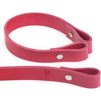 Popruh kožený, 30cm, HANDMADE, červený