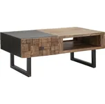 Konferenční stolek Mauro Ferretti Nuram Wide 110x60x43 cm, hnědá/černá