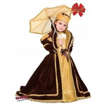 Karnevalový kostým Veneziano IT Contessina z Lancasteru hnědá 5 let