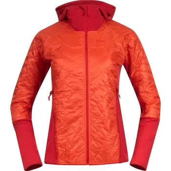 Bunda BERGANS Women Cecilie Light Insulated Hybrid Barva: Energy Red-Red Leaf, Velikost: M