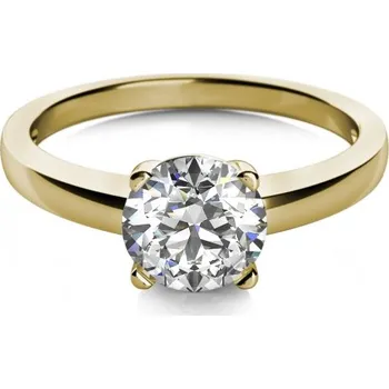 Šperk Couple, Zásnubní prsten Blanche ze žlutého zlata se zirkonem, vel. 50, prům. 15.9 mm, 585-68-1-0271.0Z00.0.50.001