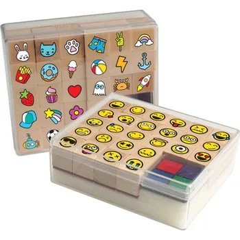 Dětské razítko Grafix Dřevěná razítka smajlící