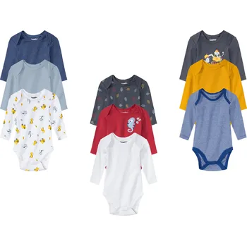 Kojenecký body lupilu® Chlapecké body s dlouhými rukávy, 3 kusy