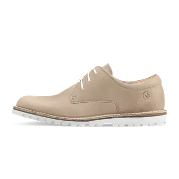 Pánské polobotky Vasky Derby Vanilla - Pánské kožené polobotky béžové - jarní / podzimní boty | Flexiko | česká výroba ze Zlína 46 EU
