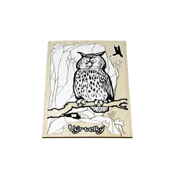 omalovánky Lesní svět Dřevěná omalovánka - výr