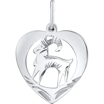 Přívěsek Stříbrný přívěsek znamení zvěrokruhu Kozoroh - srdce SILVEGOB10264S01