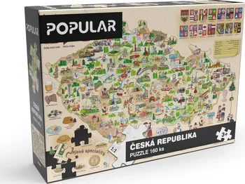 Puzzle Popular Mapa České republiky 160 dílků