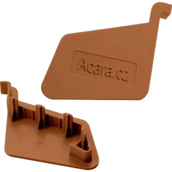 Stavební profil BP3/1 koncovka L+P k balkonové liště ACARA, PVC, hnědá, 1 pár