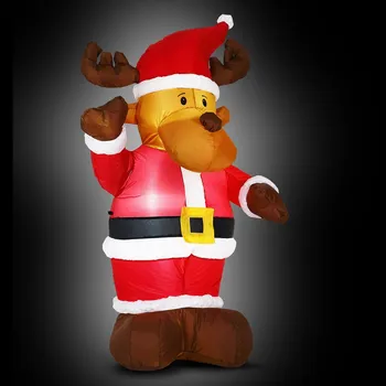 Vánoční dekorace Nafukovací vánoční sob s LED osvětlením | 135 cm