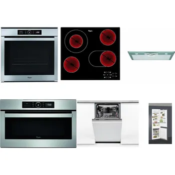Set domácích spotřebičů WHIRLPOOL ABSOLUTE AKZM 8480 IX + WHIRLPOOL AKT 8190/BA + WHIRLPOOL AKR 650/1 IX + WHIRLPOOL ABSOLUTE AMW 730 IX + WHIRLPOOL WSIO 3O34 PFE X + WHIRLPOOL ART 66112