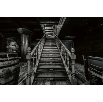 Fototapeta DIMEX | Vliesová fototapeta Interiér pirátské lodi MS-5-0930 | 375 x 250 cm| černá, šedá + Vliesová fototapeta na stěnu DIMEX Interiér pirátské lodi MS50930 v rozměru 375 x 250 cm + lepidlo zdarma