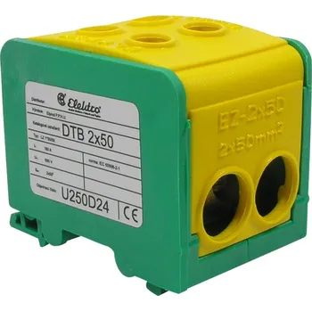 Rozvaděč ELEKTRO BEČOV Blok DTB 2×50 distribuční žluto-zelený U250D24