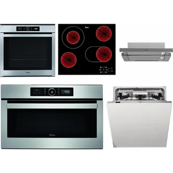 Set domácích spotřebičů WHIRLPOOL ABSOLUTE AKZM 8480 IX + WHIRLPOOL AKT 8190/BA + WHIRLPOOL AKR 749/1 IX + WHIRLPOOL ABSOLUTE AMW 730 IX + WHIRLPOOL WIO 3O540 PELG