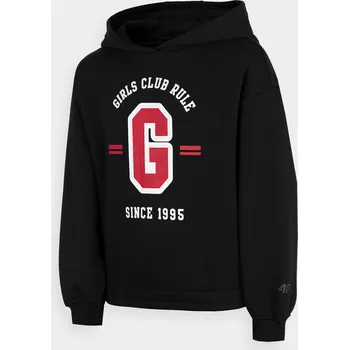 Chlapecká mikina 4F HJZ22-JBLD004 DEEP BLACK Dětská mikina EU 158/164