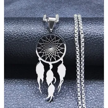 Náhrdelník B-TOP Boho nerezový náhrdelník LAPAČ SNŮ