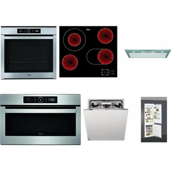 Set domácích spotřebičů WHIRLPOOL ABSOLUTE AKZM 8480 IX + WHIRLPOOL AKT 8190/BA + WHIRLPOOL AKR 650/1 IX + WHIRLPOOL ABSOLUTE AMW 730 IX + WHIRLPOOL WIO 3O540 PELG + WHIRLPOOL ART 66112
