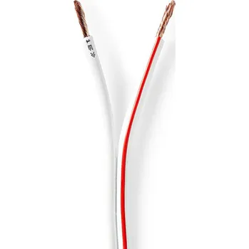 Audio kabel Nedis reproduktorový kabel 2 x 2.50 mm CCA, bílý, 100 m (CAGW2500WT1000)