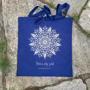 Ekotaška s Mandalou -modrá