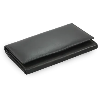 Peněženka Arwel Dámská kožená psaníčková peněženka s klopnou - česká výroba; černá