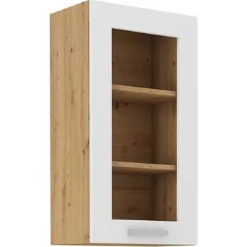 Kuchyňská skříňka Vysoká horní skříňka LUNNA BÍLÁ / ARTISAN 40 GS-90 1F