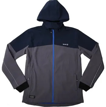 Chlapecká bunda CHLAPECKÁ SOFTSHELLOVÁ BUNDA tm.modrá/šedá Wolf B2269 (Chlapecká teplejší bunda s fleesem)